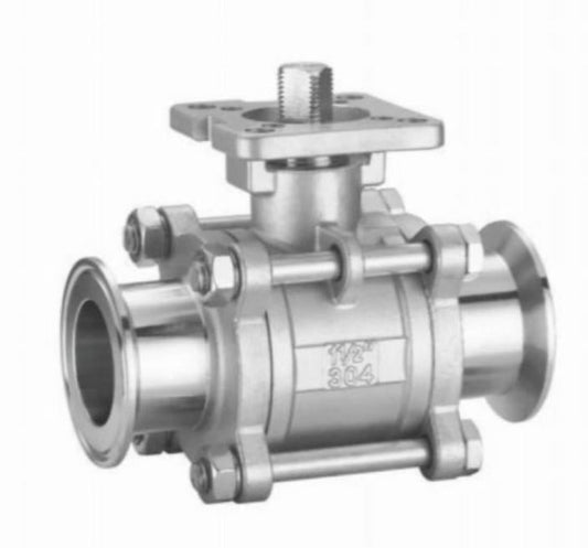 THREE-PIECE QUICK-FIT HIGH PLATFORM BALL VALVE