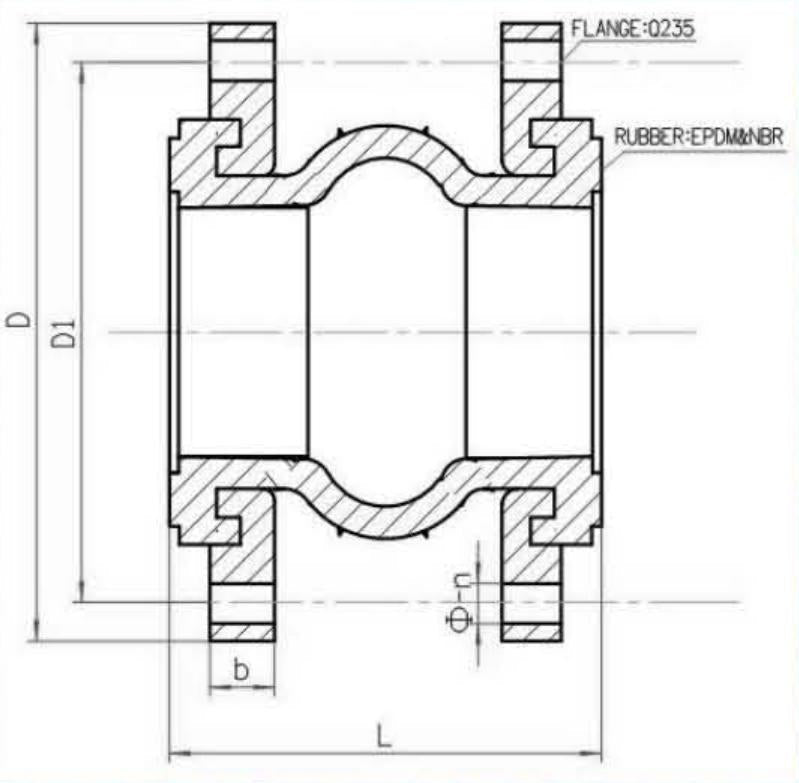 SINGLE SPHERE FLANGED RUBBER EXPANSION JOINT