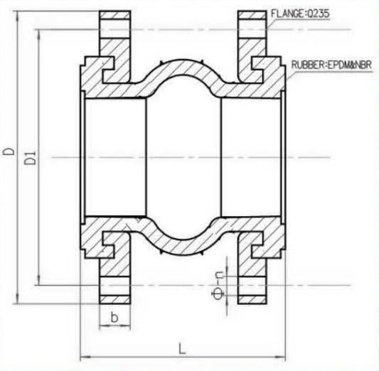 SINGLE SPHERE FLANGED RUBBER EXPANSION JOINT