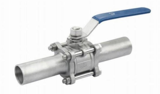 THREE PIECE LONG BUTT WELDING BALL VALVE