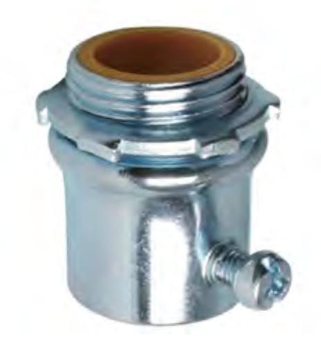 ZINC PLATED STEEL SET SCREW CONNECTORS WITH INSULATOR