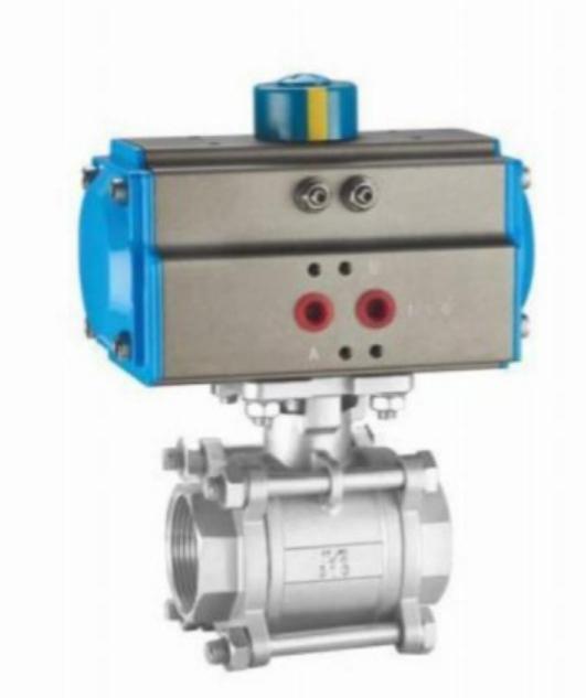 THREE PIECE PNEUMATIC INTERNAL THREAD BALL VALVE