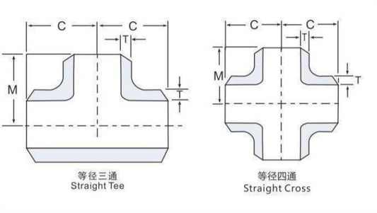 BUTT-WELDING STRAIGHT TEES AND CROSSES