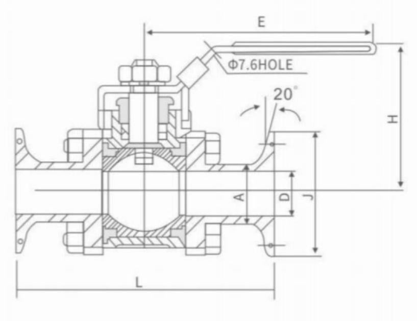 THREE PIECE QUICK INSTALLATION MANUAL BALL VALVE