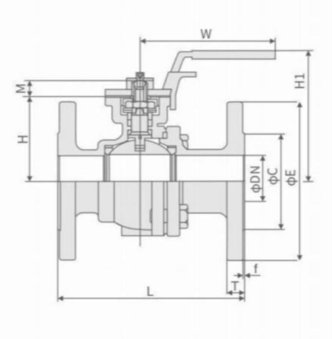 API STANDARD HIGH PLATFORM FLANGE BALL VALVE