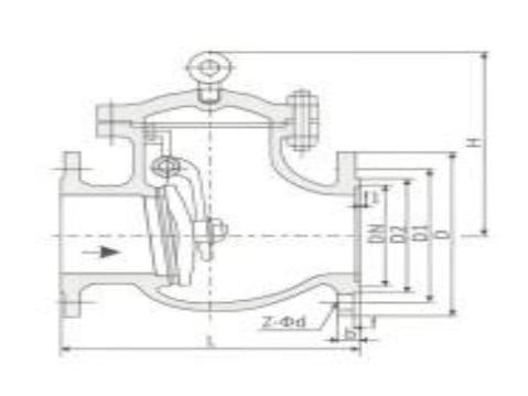 CHECK VALVE CAST STEEL FLANGE