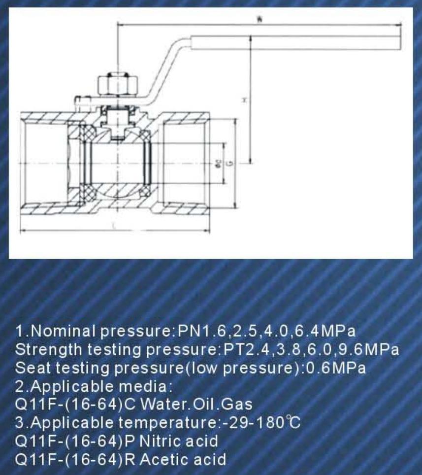 1PC-2PC TYPE BALL VALVE WITH INTERNAL THREAD