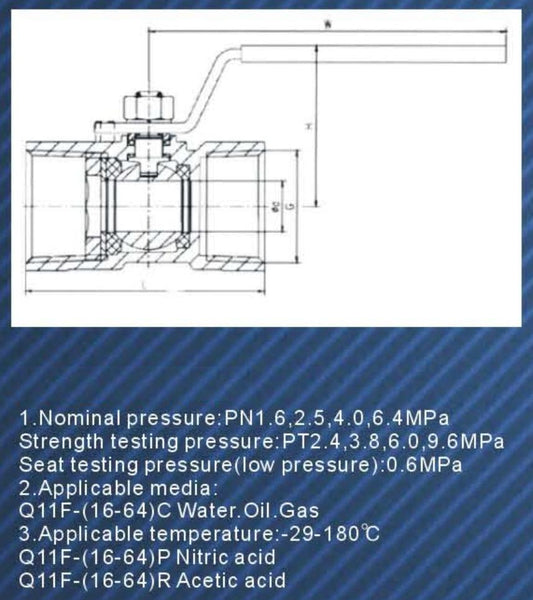 1PC-2PC TYPE BALL VALVE WITH INTERNAL THREAD