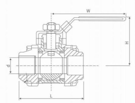 THREE-PIECE BUTT WELDING BALL VALVE (HEAVY DUTY)