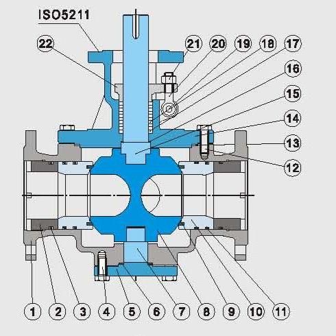 FOUR-WAY BALL VALVE