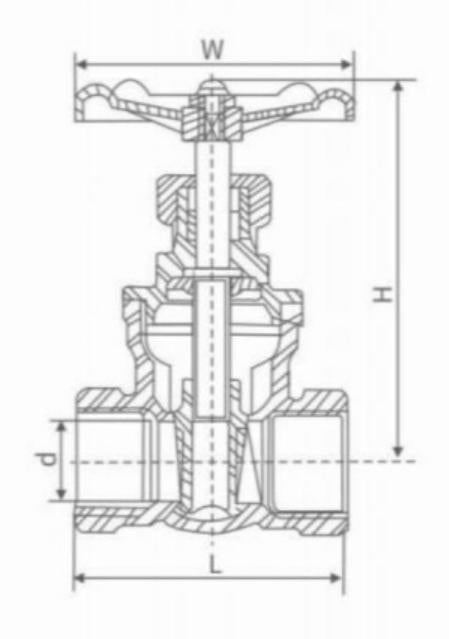 GB STANDARD INTERNAL THREAD GATE VALVE