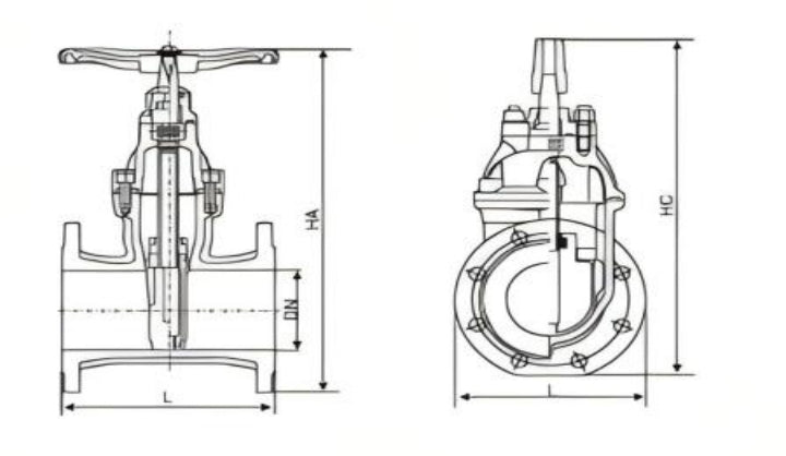 GATE VALVE CAST IRON FLANGE