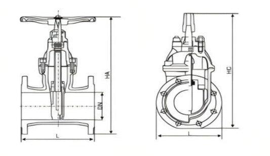 GATE VALVE CAST IRON FLANGE