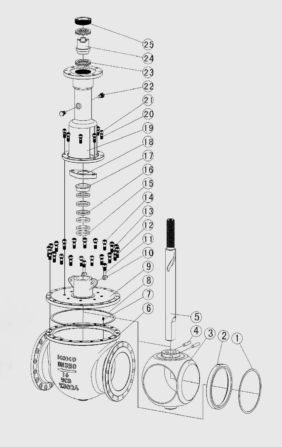RF FLANGED GLOBE VALVE